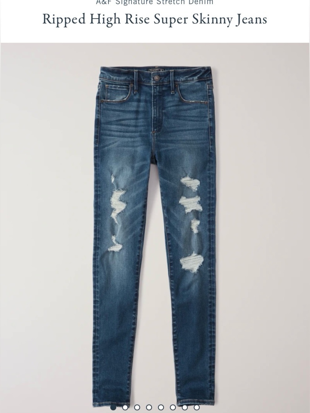 Abercrombie & Fitch distressed high rise skinny jeans size 2 (26) NWT